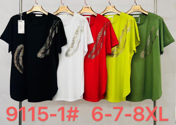 Футболки женские СУПЕРБАТАЛ (салатовые) оптом 69341580 9115-4