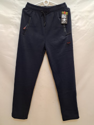 Спортивные штаны мужские на флисе (dark blue) оптом 18206397 2070-1