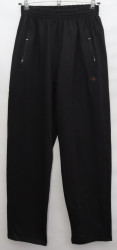 Спортивные штаны мужские БАТАЛ (black) оптом 26315790 750-16