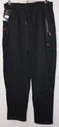 Спортивные штаны мужские БАТАЛ на флисе (black) оптом 27403918 WK-2070-38