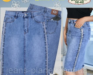 Юбки джинсовые женские БАТАЛ оптом LADY JEANS 31624508 1830-1