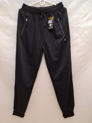 Спортивные штаны мужские БАТАЛ (black) оптом 12380956 7060-23