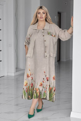 Костюмы женские БАТАЛ оптом Италия 86309257 2045-64