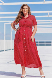 Платья-рубашки женские БАТАЛ оптом MILANI AND MILEDI 76054192 0251-6