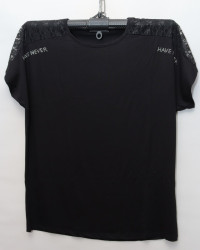 Футболки женские (black) оптом 31276094 016-155