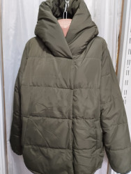 Куртки демисезонные женские ПОЛУБАТАЛ (хаки) оптом 34872650 03-28