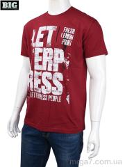 Футболка, BIG оптом 3707-108 bordo