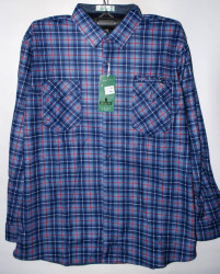 Рубашки мужские HETAI БАТАЛ на флисе оптом 43296801 А1662-6