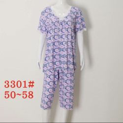 Ночные пижамы женские БАТАЛ оптом 80937456 3301-2