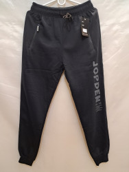 Спортивные штаны мужские на флисе (dark blue) оптом 93546208 6078-11