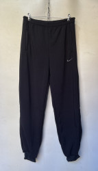 Спортивные штаны мужские БАТАЛ на флисе (черный) оптом 89735460 01-4