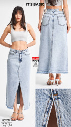 Юбки джинсовые женские ITS BASIC БАТАЛ оптом 90218654 2771-13