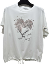 Футболки жіночі БАТАЛ оптом Kiss Me 