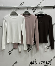 Лонгсливы женские (шоколад) оптом 21564973 7517-7