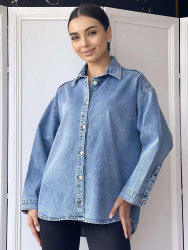 Рубашки джинсовые женские I8DENIM оптом 37296054 52-52