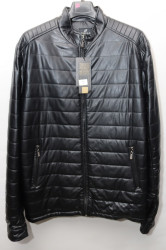 Куртки кожзам мужские FUDIAO БАТАЛ (black) оптом 75480913 866-19