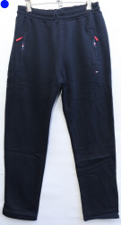 Спортивные штаны мужские на байке (темно синий) оптом 98413506 5846-4