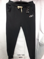 Спортивные штаны женские БАТАЛ на меху оптом 67523480 01-2