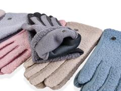 Перчатки, Королева оптом CAP B18-31 (тедді-плюш) mix