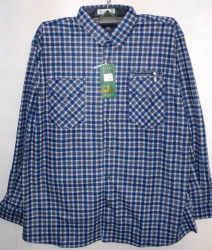 Рубашки мужские HETAI БАТАЛ на флисе оптом 76019325 А1671-9