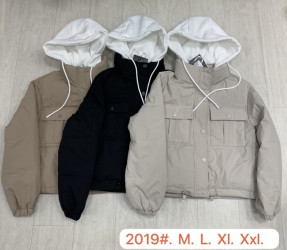 Куртки демисезонные женские (темно-бежевый) оптом Китай 45936072 2019-4