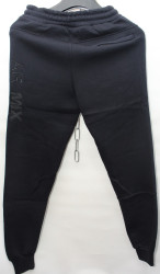 Спортивні штани чоловічі на флісі (темно синій) оптом  