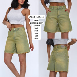 Шорты джинсовые женские ZEO BASIC оптом 93085462 4844-34