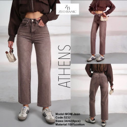 Джинсы МОМЫ женские оптом 58309214 5232-14