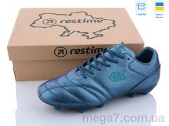 Футбольная обувь, Restime оптом DM023102-2 navy-cyan