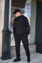 Спортивные костюмы мужские (black) оптом SAFINA, Osta Brend 93862045 631-2
