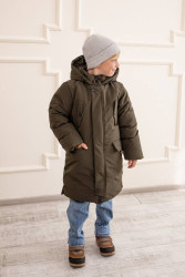 Куртки зимние детские (хаки) оптом 13852467 01-2