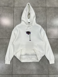 Худі чоловічі на флісі оптом THREE BLACK 