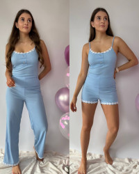 Ночные пижамы женские (3-ка) оптом 62457193 2489-5