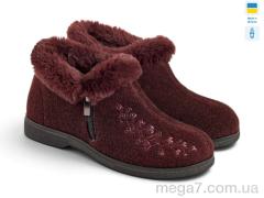 Бурки, Rai shoes оптом 2202 бордовий