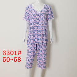 Ночные пижамы женские БАТАЛ оптом 75413069 3301-5