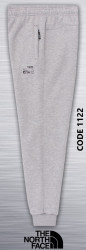 Спортивные штаны мужские БАТАЛ на флисе (серый) оптом 79261385 1122-35