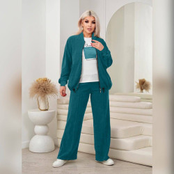 Костюмы женские (3-ка) БАТАЛ оптом 95643018 1987-35