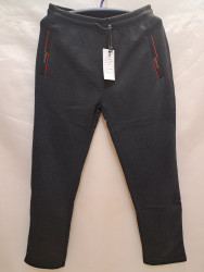 Спортивные штаны мужские БАТАЛ на флисе (graphite) оптом 20584713 2201-19