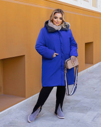 Куртки двосторонні демісезонні жіночі БАТАЛ оптом Dembitska 