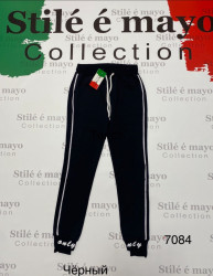 Спортивные штаны женские (черный) оптом 85436029 05-28