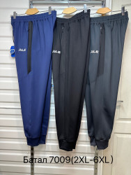 Спортивные штаны мужские БАТАЛ (черный) оптом 49826130 7009-46