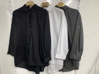 Рубашки женские БАТАЛ (черный) оптом 05278631 10251644-111