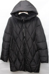 Куртки зимние женские QIANZHIDU ПОЛУБАТАЛ (black) оптом 05418967 M911013-28