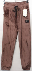 Спортивные штаны женские БАТАЛ на меху оптом 18029675 В503-123