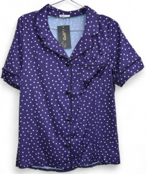Ночные пижамы женские (фиолетовый) оптом 48937620 M02-14