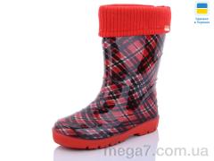 Резиновая обувь, Selena оптом 1401 шотландка красная