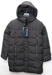 Куртки зимние мужские на флисе (черный) оптом 62408395 A9-9