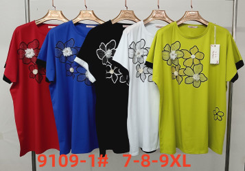 Футболки женские СУПЕРБАТАЛ (салатовые) оптом 35197206 9109-1