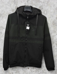 Куртки демисезонные мужские KADENGQI (черный/хаки) оптом 73592148 EM23076-7