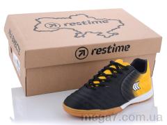 Футбольная обувь, Restime оптом DD020810 black-white-yellow